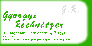 gyorgyi rechnitzer business card